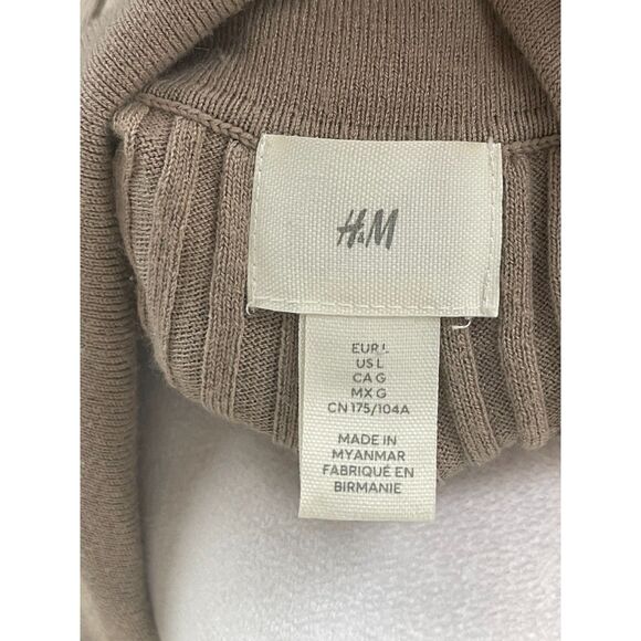 H&M Taupe Ribbed Knit Maxi Sweater Dress – Size XL - Picture 3 of 6
